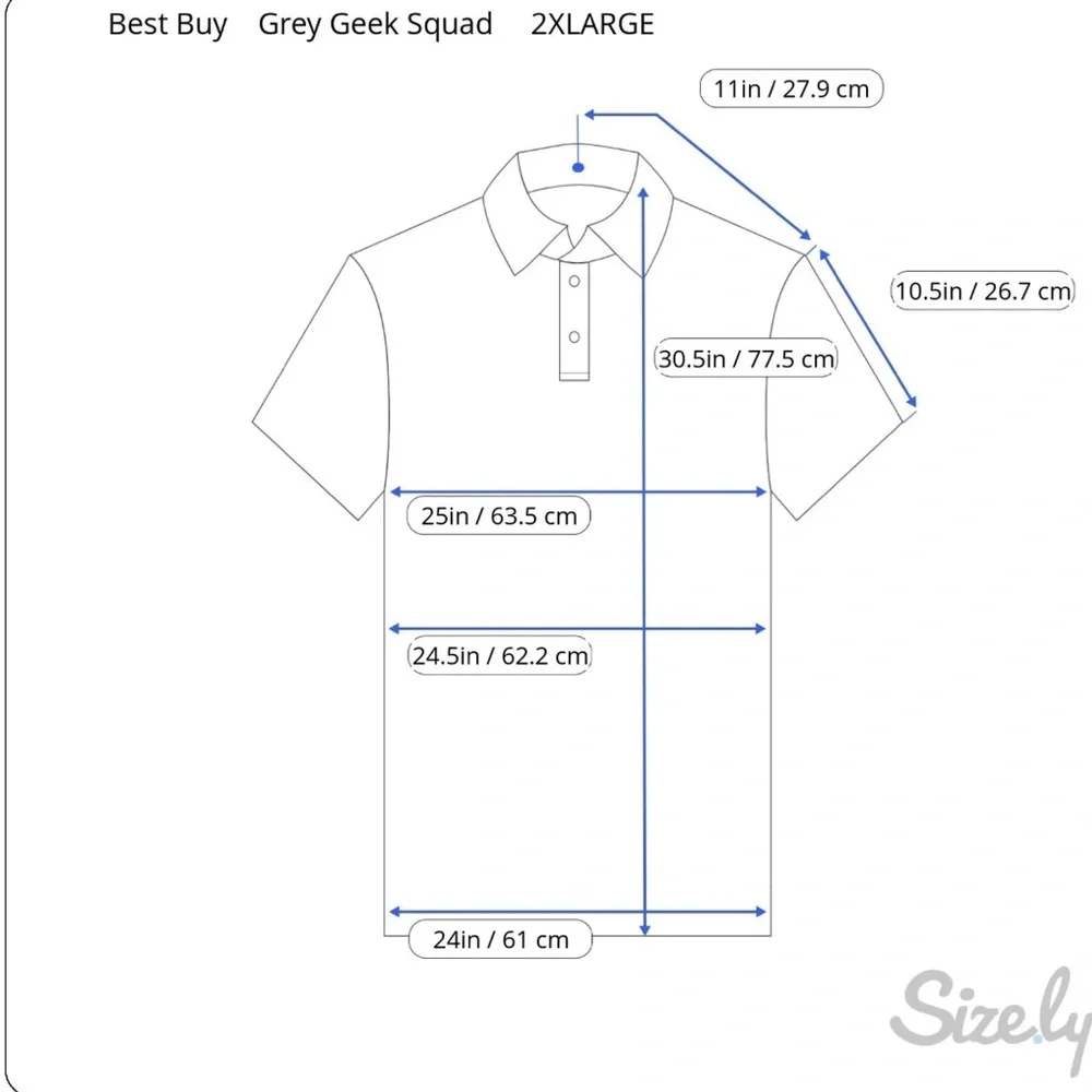 Geek Squad Best Buy Gray Polo Shirt Men’s 2XL Employee Work‎ Uniform Streetwear